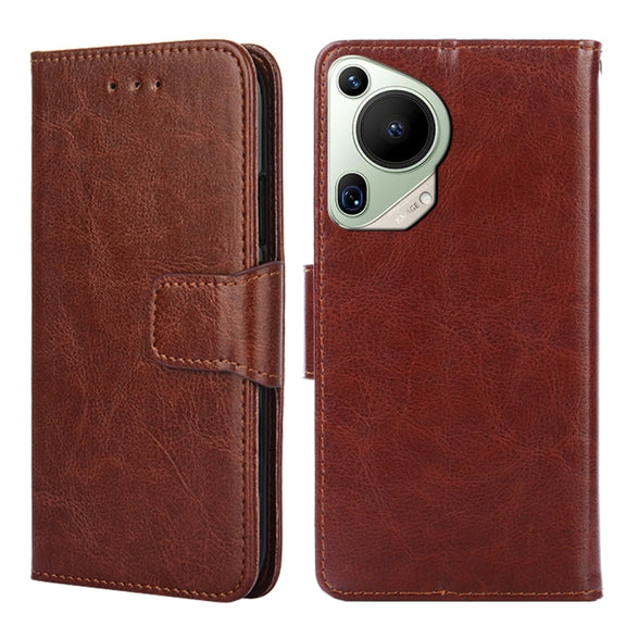 For Huawei Pura 70 Ultra 5G Crystal Texture Leather Phone Case(Brown)