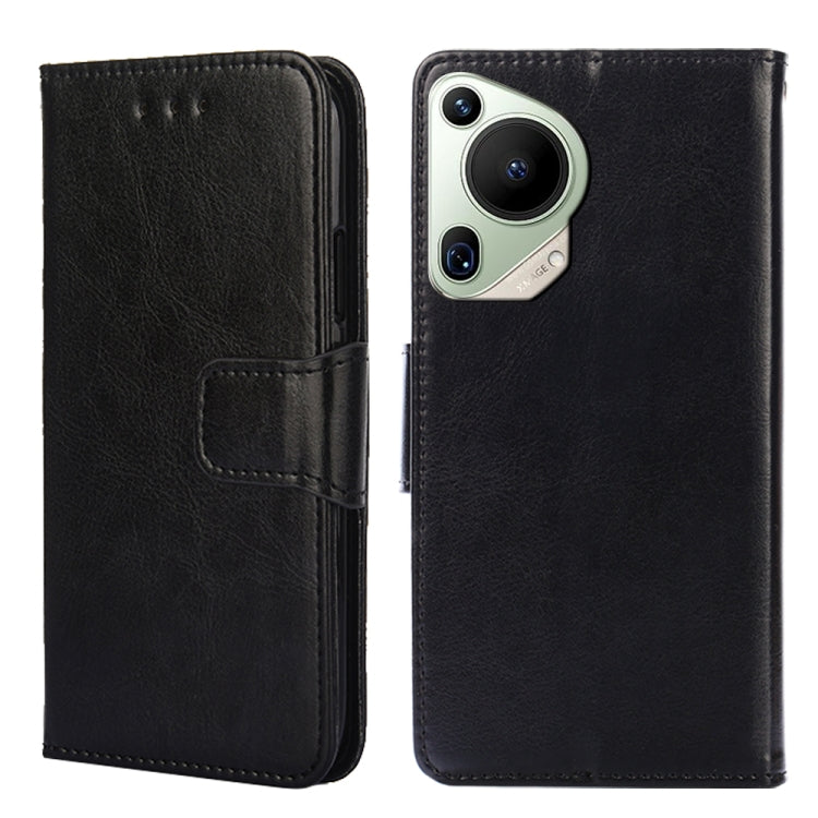 For Huawei Pura 70 Ultra 5G Crystal Texture Leather Phone Case(Black)