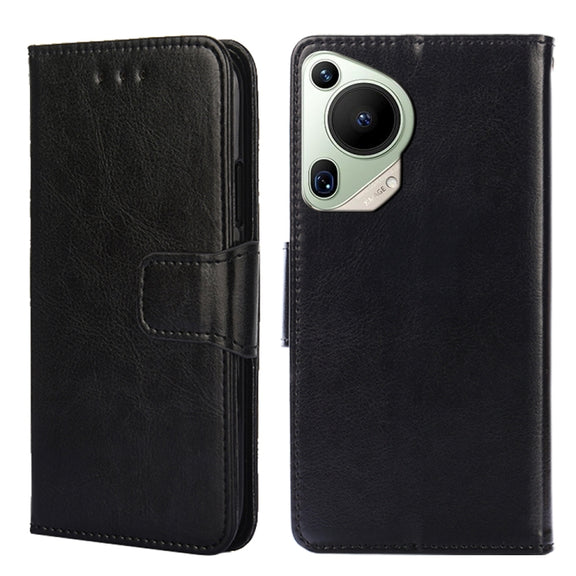 For Huawei Pura 70 Ultra 5G Crystal Texture Leather Phone Case(Black)