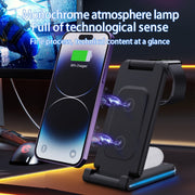 H28 15W 5 in 1 Folding Multifunctional Wireless Charger(Black)