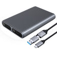 ORICO AM2C3-2N Dual-bay M.2 NVME + NVME SSD Enclosure(Grey) - HDD Enclosure by ORICO | Online Shopping South Africa | PMC TechLife | Buy Now Pay Later Mobicred