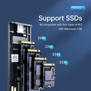ORICO AM2C3-2SN Dual-bay M.2 NVME + SATA SSD Enclosure(Grey)