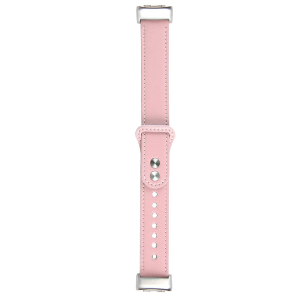 For Fitbit Charge 5 PU Leather Replacement Watch Band(Pink)