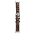 For Fitbit Charge 5 18mm Bamboo Joint Texture Genuine Leather Watch Band(Bamboo Dark Brown) - Watch Bands by PMC TechLife | Online Shopping South Africa | PMC TechLife | Buy Now Pay Later Mobicred