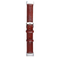 For Fitbit Charge 5 18mm Bamboo Joint Texture Genuine Leather Watch Band(Wine Red) - Watch Bands by PMC TechLife | Online Shopping South Africa | PMC TechLife | Buy Now Pay Later Mobicred
