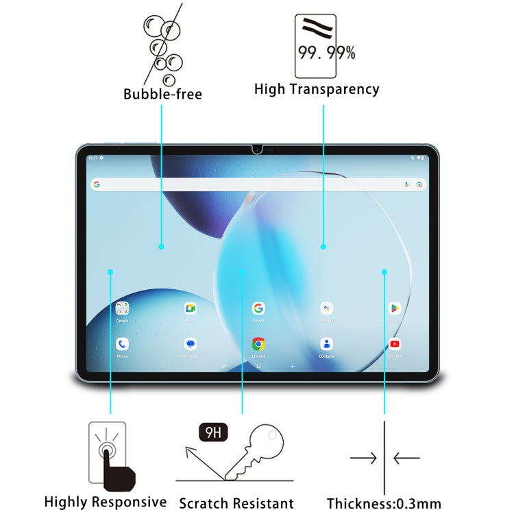 For Doogee T30 Pro 11 2024 2pcs 9H 0.3mm Explosion-proof Tempered Glass Film