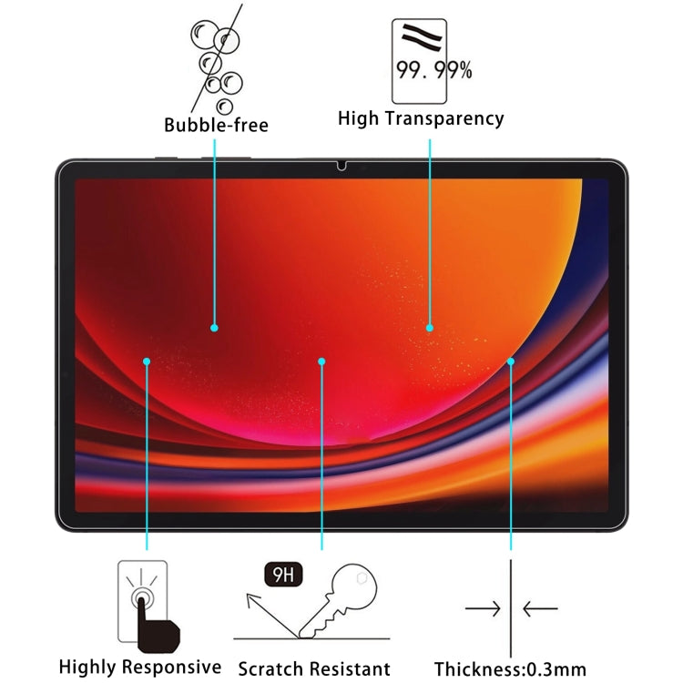 For Samsung Galaxy Tab S9 25pcs 9H 0.3mm Explosion-proof Tempered Glass Film