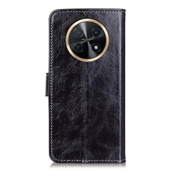 For Huawei Nova Y91 4G / Enjoy 60X Retro Crazy Horse Texture Horizontal Flip Leather Phone Case(Black)