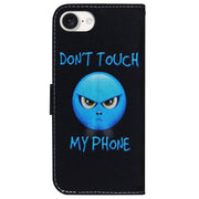 For iPhone 16e Coloured Drawing Flip Leather Phone Case(Anger)