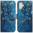 For iPhone 16 Coloured Drawing Flip Leather Phone Case(Apricot) - iPhone 16 Cases by PMC TechLife | Online Shopping South Africa | PMC TechLife | Buy Now Pay Later Mobicred