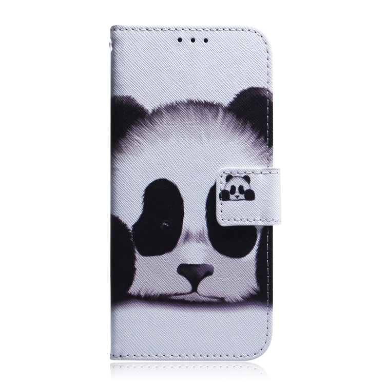 For iPhone 16 Coloured Drawing Flip Leather Phone Case(Panda)