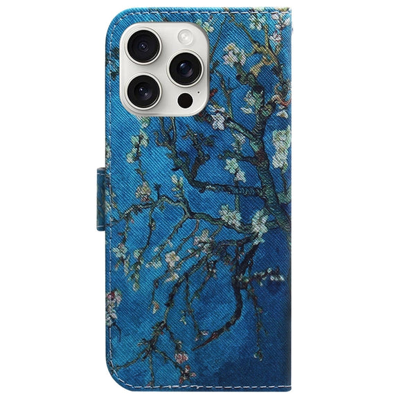 For iPhone 16 Pro Coloured Drawing Flip Leather Phone Case(Apricot)