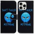For iPhone 16 Pro Coloured Drawing Flip Leather Phone Case(Anger) - iPhone 16 Pro Cases by PMC TechLife | Online Shopping South Africa | PMC TechLife | Buy Now Pay Later Mobicred