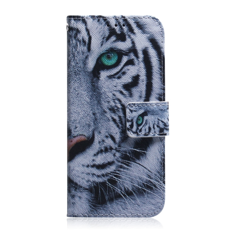 For iPhone 16 Plus Coloured Drawing Flip Leather Phone Case(Tiger)