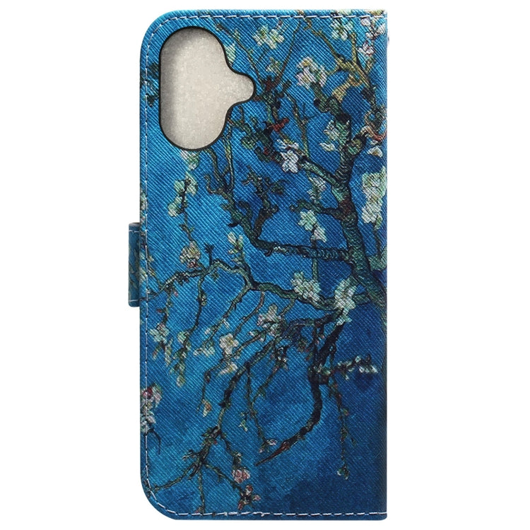 For iPhone 16 Plus Coloured Drawing Flip Leather Phone Case(Apricot)