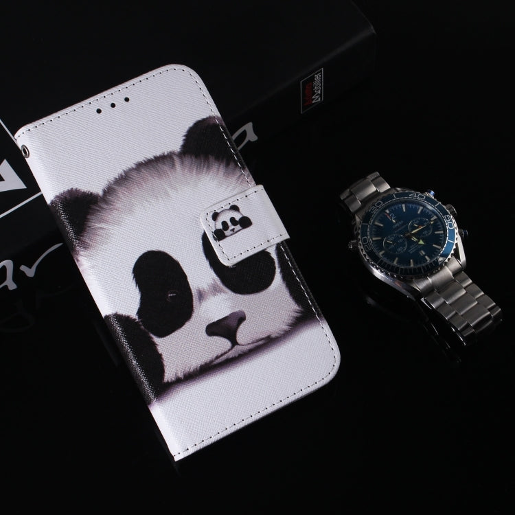 For iPhone 16 Plus Coloured Drawing Flip Leather Phone Case(Panda)