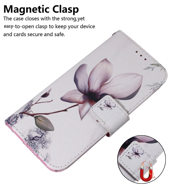 For iPhone 16 Plus Coloured Drawing Flip Leather Phone Case(Magnolia)