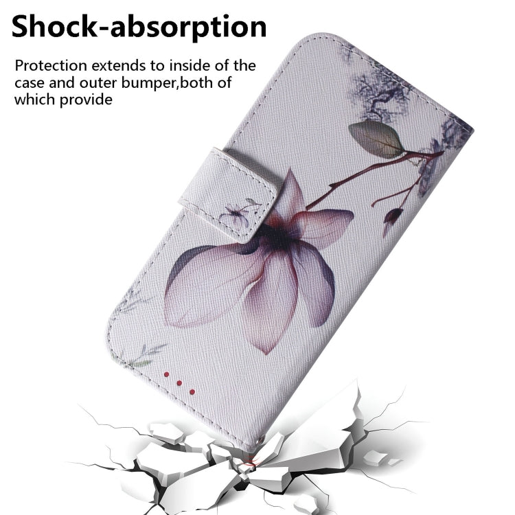 For iPhone 16 Plus Coloured Drawing Flip Leather Phone Case(Magnolia)