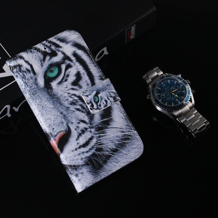 For iPhone 16 Pro Max Coloured Drawing Flip Leather Phone Case(Tiger)