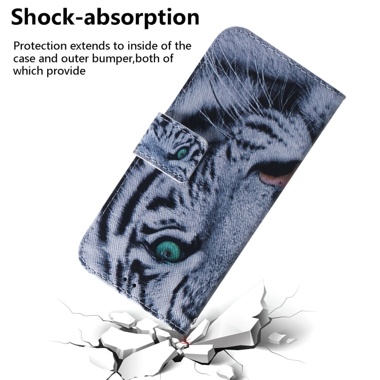 For iPhone 16 Pro Max Coloured Drawing Flip Leather Phone Case(Tiger)