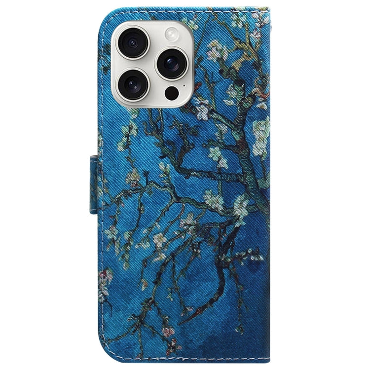 For iPhone 16 Pro Max Coloured Drawing Flip Leather Phone Case(Apricot)
