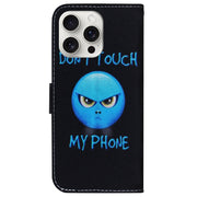 For iPhone 16 Pro Max Coloured Drawing Flip Leather Phone Case(Anger)