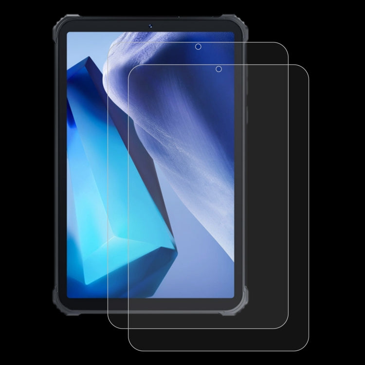 For Oukitel RT3 / RT3 Pro 2pcs 9H 0.3mm Explosion-proof Tempered Glass Film