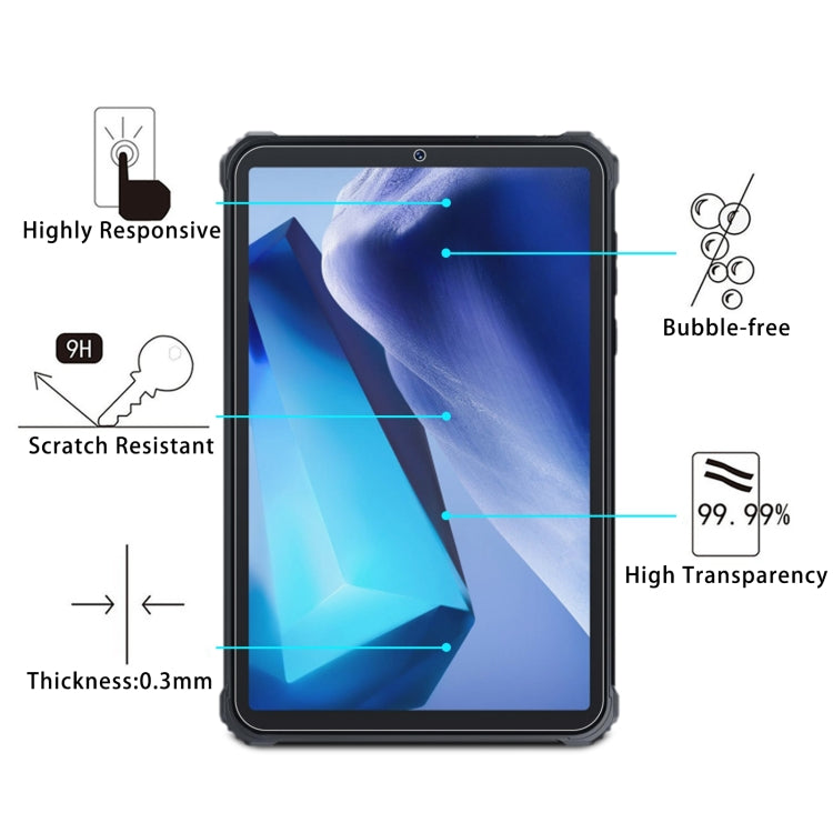 For Oukitel RT3 / RT3 Pro 2pcs 9H 0.3mm Explosion-proof Tempered Glass Film