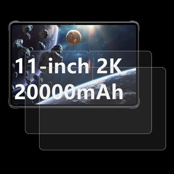 For Oukitel RT8 Tab 2pcs 9H 0.3mm Explosion-proof Tempered Glass Film