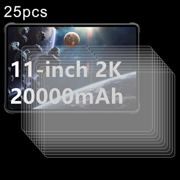 For Oukitel RT8 Tab 25pcs 9H 0.3mm Explosion-proof Tempered Glass Film