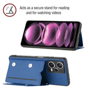 For Xiaomi Redmi Note 12 / Poco X5 5G Skin Feel PU + TPU + PC Card Slots Phone Case(Royal Blue)