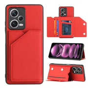 For Xiaomi Redmi Note 12 Pro 5G Skin Feel PU + TPU + PC Card Slots Phone Case(Red)