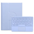 For iPad 10th Gen 10.9 2022 Square Button 360 Degree Rotatable Bluetooth Keyboard Leather Case with Touchpad(Light Purple) - Universal by PMC TechLife | Online Shopping South Africa | PMC TechLife