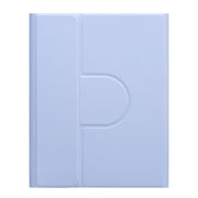 For iPad 10th Gen 10.9 2022 Square Button 360 Degree Rotatable Bluetooth Keyboard Leather Case with Touchpad(Light Purple)