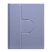 For iPad 10th Gen 10.9 2022 Square Button 360 Degree Rotatable Bluetooth Keyboard Leather Case with Touchpad(Lavender Purple)