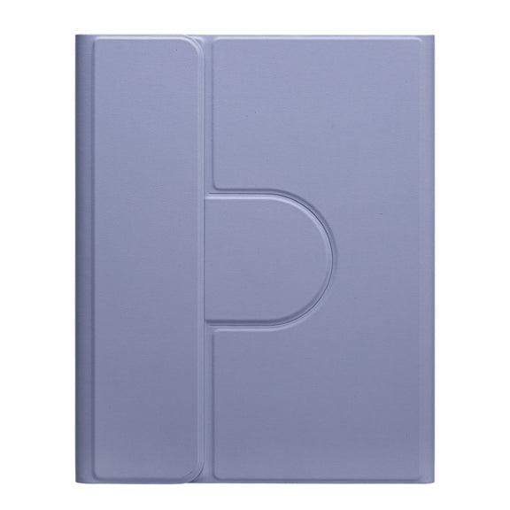 For iPad 10th Gen 10.9 2022 Square Button 360 Degree Rotatable Bluetooth Keyboard Leather Case with Touchpad(Lavender Purple)