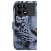 For Xiaomi Redmi K70E / Poco X6 Pro Coloured Drawing Flip Leather Phone Case(Tiger)