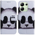 For Xiaomi Redmi Note 13 4G Global Coloured Drawing Flip Leather Phone Case(Panda) - Note 13 Cases by PMC TechLife | Online Shopping South Africa | PMC TechLife | Buy Now Pay Later Mobicred