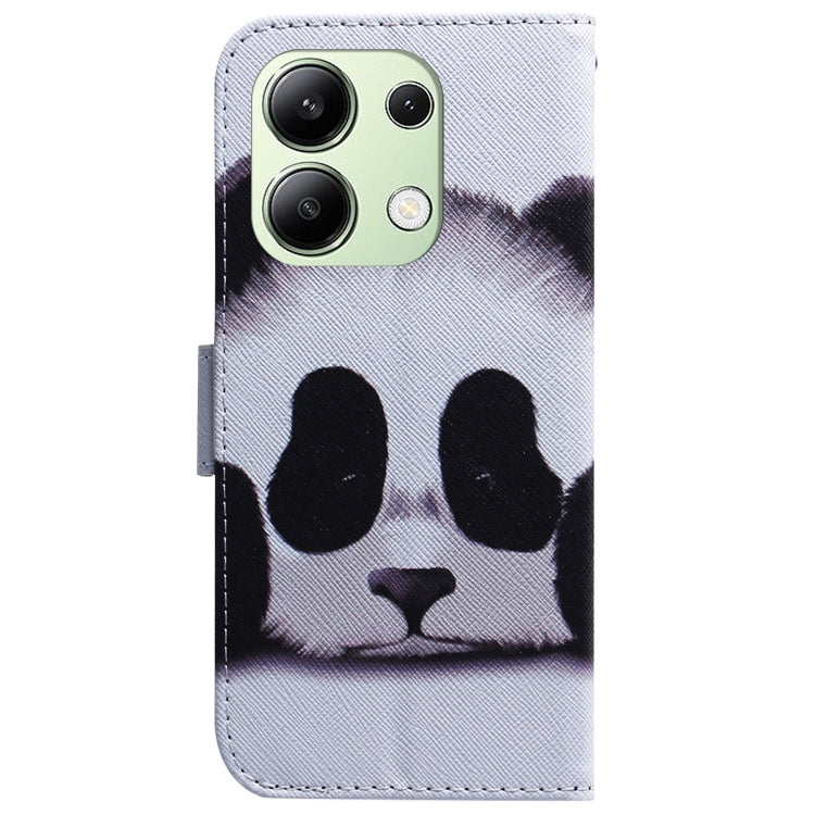 For Xiaomi Redmi Note 13 4G Global Coloured Drawing Flip Leather Phone Case(Panda)