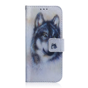 For Xiaomi Poco M6 Pro 4G Coloured Drawing Flip Leather Phone Case(White Wolf)