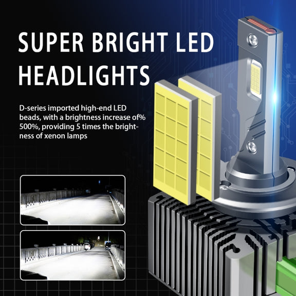 P15 1 Pair D2S / D2R DC10-32V / 35W / 6000K / 4000LM IP68 Water-resistant Car LED Headlight