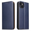 For iPhone 15 Fierre Shann PU Genuine Leather Texture Phone Case(Blue) - iPhone 15 Cases by FIERRE SHANN | Online Shopping South Africa | PMC TechLife | Buy Now Pay Later Mobicred