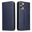 For iPhone 16 Pro Fierre Shann PU Genuine Leather Texture Phone Case(Blue) - iPhone 16 Pro Cases by FIERRE SHANN | Online Shopping South Africa | PMC TechLife | Buy Now Pay Later Mobicred