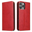 For iPhone 16 Pro Fierre Shann PU Genuine Leather Texture Phone Case(Red) - iPhone 16 Pro Cases by FIERRE SHANN | Online Shopping South Africa | PMC TechLife | Buy Now Pay Later Mobicred