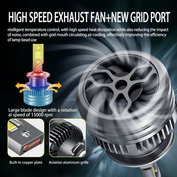 P15 1 Pair D4S / D4R DC10-32V / 35W / 6000K / 4000LM IP68 Water-resistant Car LED Headlight