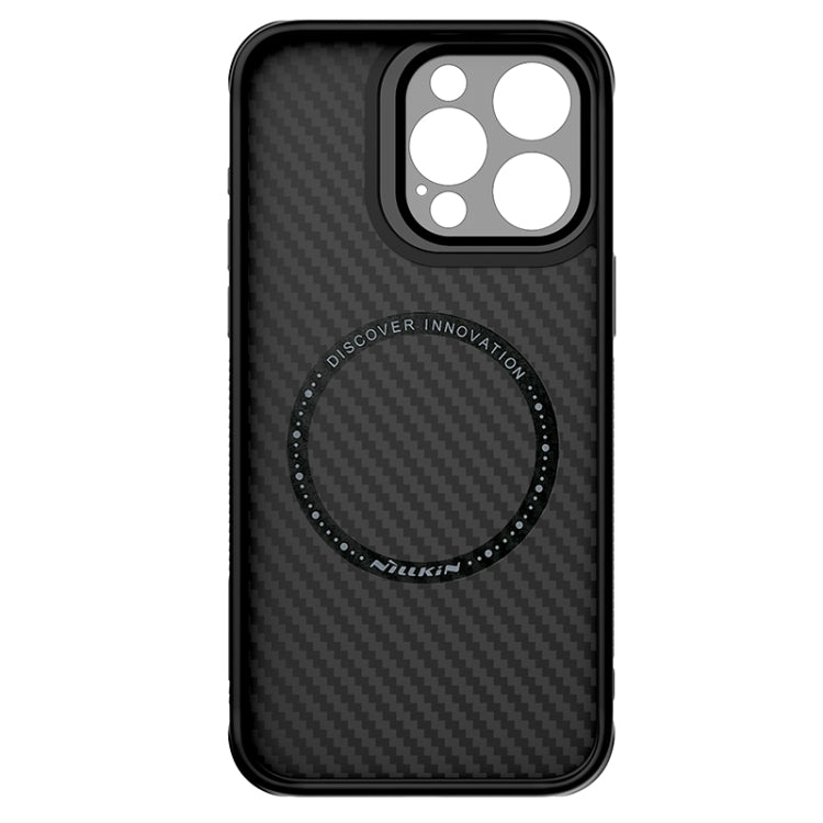 For iPhone 15 Pro Max NILLKIN Aramid Fiber MagSafe Magnetic Phone Case(Black)