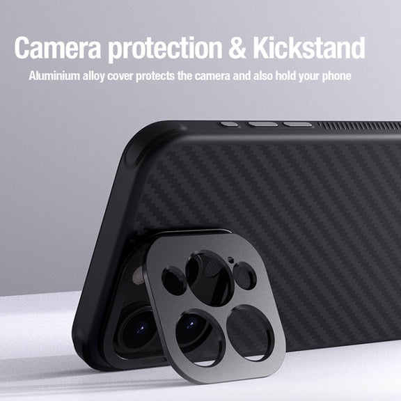 For iPhone 15 Pro Max NILLKIN Aramid Fiber MagSafe Magnetic Phone Case(Black)