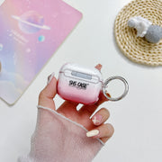 For AirPods Pro 2 Transparent Glitter Bluetooth Earphone Protective Case(Pink)