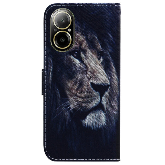 For Realme C67 4G Global Coloured Drawing Flip Leather Phone Case(Lion)