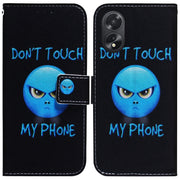 For OPPO A38 4G / A18 Coloured Drawing Flip Leather Phone Case(Anger)